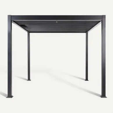 Tonnelle De Jardin Fornoli 296 Cm 296 Cm Métal Noir