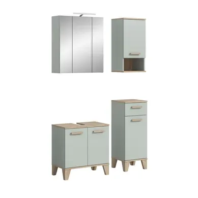 Ensemble De Salle De Bain 5pcs Avec éclairage Star (lxhxp: 109x190x34cm), Coloris Vert Clair Ensemble De Salle De Bain 5pcs Avec éclairage Star (lxhxp: 109x190x34cm), Coloris Vert Clair