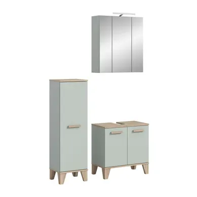 Ensemble De Salle De Bain 4pcs Avec éclairage Star (lxhxp: 109x190x34â cm), Coloris Vert Clair Ensemble De Salle De Bain 4pcs Avec éclairage Star (lxhxp: 109x190x34â cm), Coloris Vert Clair