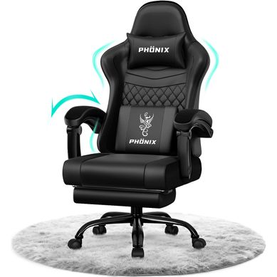 Chaise Gaming Ergonomique, Fauteuil Gamer Avec Soutien Lombaire, Repose-pieds Extensible, 150 Kg. Chaise Gaming Ergonomique, Fauteuil Gamer Avec Soutien Lombaire, Repose-pieds Extensible, 150 Kg.
