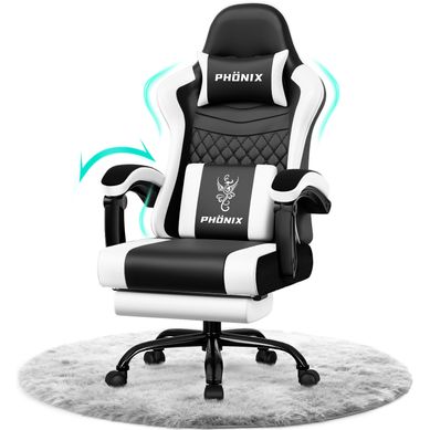 Chaise Gaming Ergonomique, Fauteuil Gamer Avec Soutien Lombaire, Repose-pieds Extensible, 150 Kg. Chaise Gaming Ergonomique, Fauteuil Gamer Avec Soutien Lombaire, Repose-pieds Extensible, 150 Kg.