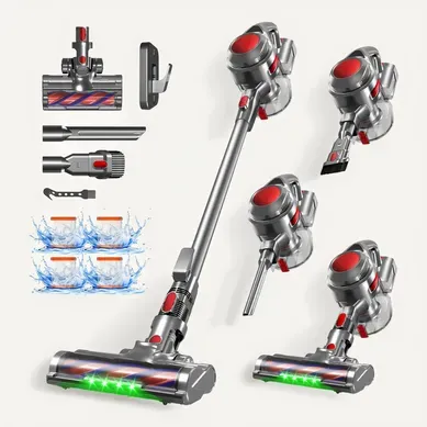Aspirateur balai sans fil, 50000Pa/ 60 min / 1,6 L,aspirateur balai puissant,pour tous les sols
