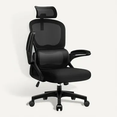 Chaise De Bureau Ergonomique,fauteuil De Bureau , Inclinable Pivotant, Support Lombaire, Appui-tête