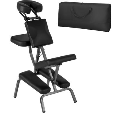 Fauteuil De Massage En Acier, Cuir Synthétique Noir