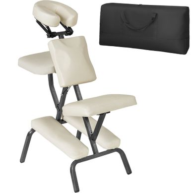 Fauteuil De Massage En Acier, Cuir Synthétique Beige