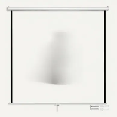 1 écran De Projection En Polyester Blanc
