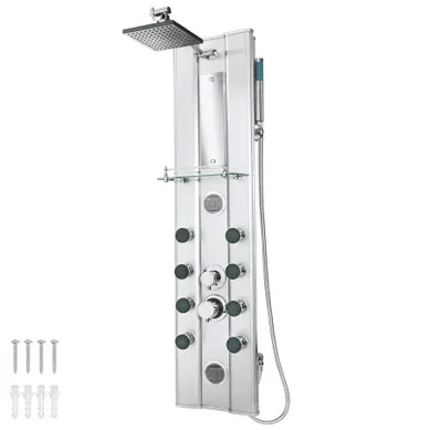 1 Panneau De Douche En Aluminium En Aluminium Argent 1 Panneau De Douche En Aluminium En Aluminium Argent