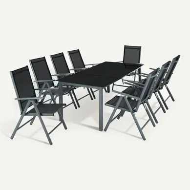 Salon De Jardin Gris Anthracite  189 X 90 X 72.7 Cm