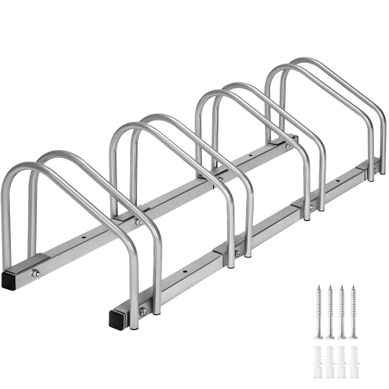 Support à Bicyclette En Acier Enduit De Poudre Argent