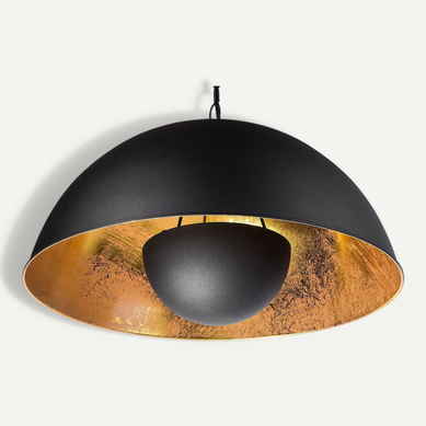Lampe Suspension Noire Et Dorée Thames Ii Lampe Suspension Noire Et Dorée Thames Ii