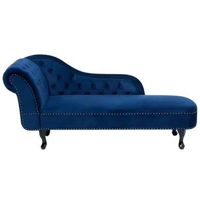 Méridienne Chesterfield En Velours Bleu Côté Gauche Nimes Méridienne Chesterfield En Velours Bleu Côté Gauche Nimes