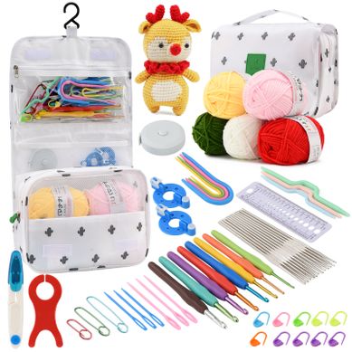 Kit De Crochet Pour Débutants, Comprenant Une Boîte De Rangement Pour Accessoires De Tricot Kit De Crochet Pour Débutants, Comprenant Une Boîte De Rangement Pour Accessoires De Tricot