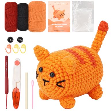 Kit De Crochet Pour Débutants, Un Kit Complet Avec Tutoriels Vidéo étape Par étape - Orange Cat Kit De Crochet Pour Débutants, Un Kit Complet Avec Tutoriels Vidéo étape Par étape - Orange Cat