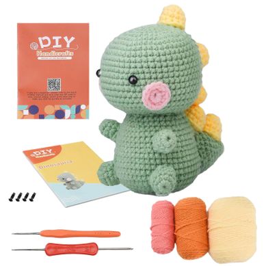 Kit De Crochet Pour Débutants, Peluche Dinosaure, Avec Tutoriel Vidéo étape Par étape, Vert Kit De Crochet Pour Débutants, Peluche Dinosaure, Avec Tutoriel Vidéo étape Par étape, Vert