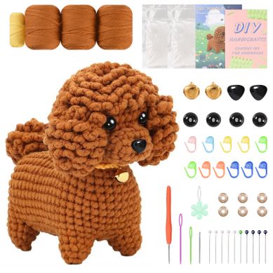 Kit De Crochet Pour Débutants - Kit D'apprentissage Avec Tutoriels Vidéo étape Par étape - Chiot Kit De Crochet Pour Débutants - Kit D'apprentissage Avec Tutoriels Vidéo étape Par étape - Chiot