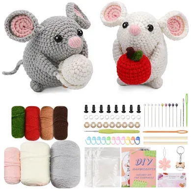 Kit De Crochet Pour Débutants - Kit De Crochet Avec Laine - Convient Aux Adultes Et Aux Enfants Kit De Crochet Pour Débutants - Kit De Crochet Avec Laine - Convient Aux Adultes Et Aux Enfants