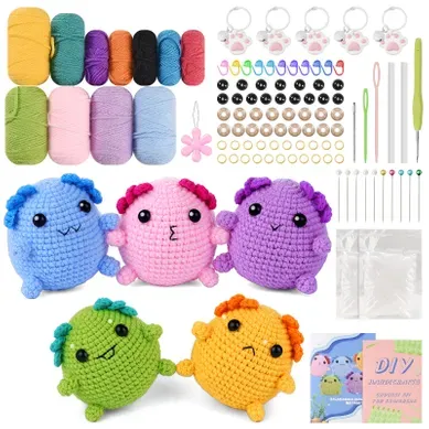 Kit De Crochet Complet Pour Débutants, Convenant Aux Adultes Et Aux Enfants, Avec Tutoriels Vidéo Kit De Crochet Complet Pour Débutants, Convenant Aux Adultes Et Aux Enfants, Avec Tutoriels Vidéo