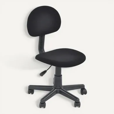 Chaise dactylo AXEL Noir vue 3/4