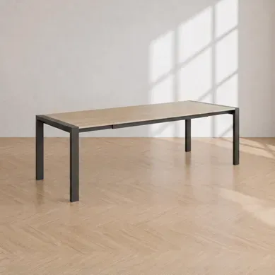 Table extensible L.160/240 cm CAMDEN Chêne sonoma/noir