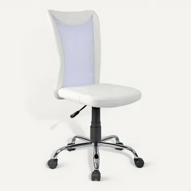 Fauteuil de bureau Luxe 2 Blanc vue 3/4