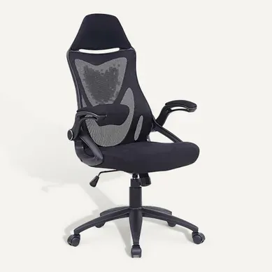 Fauteuil de bureau SOFT Noir vue 3/4