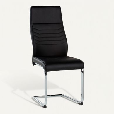 Chaise FLAVIE gris foncé vue 3/4