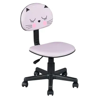 Chaise dactylo enfant MIAOU Gris vue 3/4