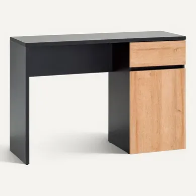 Bureau SMILE Imitation chêne et noir Bureau SMILE Imitation chêne et noir vue 3/4