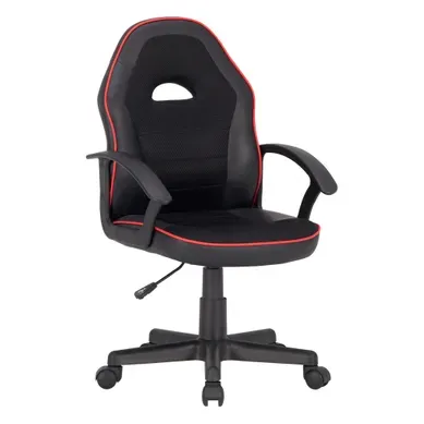 Fauteuil de bureau gamer CHEAT Noir et rouge vue 3/4