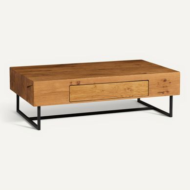 Table basse WOODS Placage chêne vue 3/4