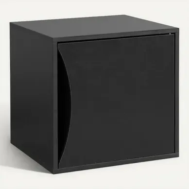 Cube 1 porte NEXT 3 noir Cube 1 porte NEXT 3 noir vue 3/4