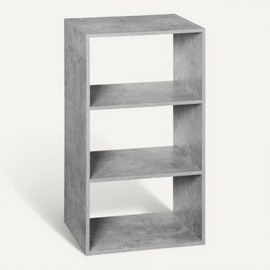 Etagère 3 cases POYANG 3 imitation béton Etagère 3 cases POYANG 3 imitation béton vue 3/4