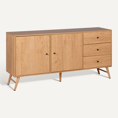 Buffet COLUMBUS imitation chêne Buffet COLUMBUS imitation chêne vue 3/4