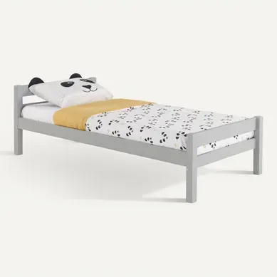 Lit 90x190 cm BLOOM Gris Lit 90x190 cm BLOOM Gris vue 3/4