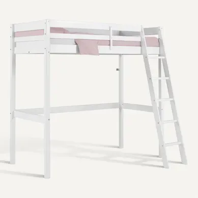 Mezzanine 90x190 cm BLOOM Blanc vue 3/4