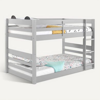 Lits superposés 2x90x190 cm BLOOM Gris Lits superposés 2x90x190 cm BLOOM Gris vue 3/4