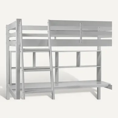 Option bureau pour mezzanine BLOOM Gris Option bureau pour mezzanine BLOOM Gris vue 3/4