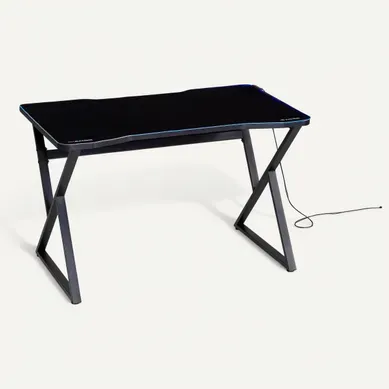 Bureau gamer avec tapis LED BXGAMING RUSH Bureau gamer avec tapis LED BXGAMING RUSH vue 3/4