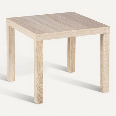 Table basse carrée NEXT Imitation chêne vue 3/4