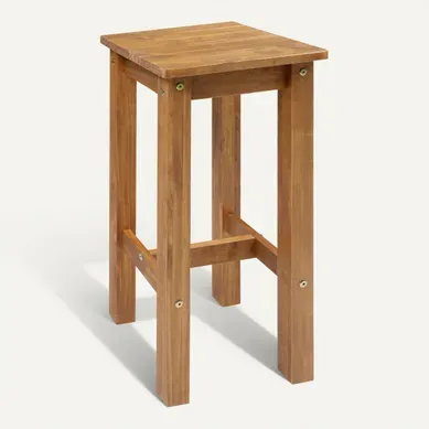 Tabouret de bar PAL pin massif vue 3/4