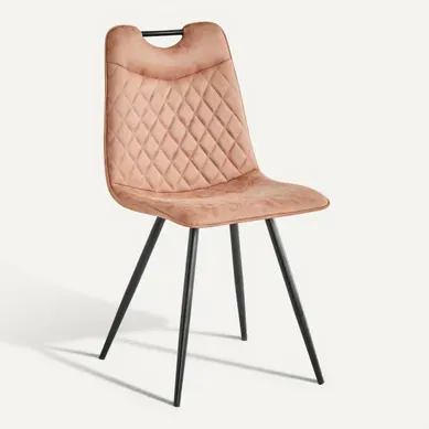Chaise polyuréthane ELISEE taupe Chaise polyuréthane ELISEE taupe vue 3/4