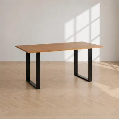 Table de séjour L.160 x l.85/90cm VATIRA acacia et noir