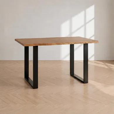 Table de séjour L.120 x l.75/80cm VATIRA acacia et noir