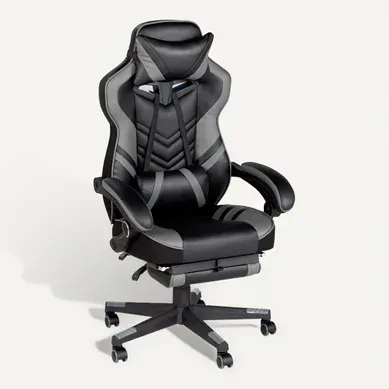 Fauteuil de bureau ergonomique RELOAD Noir et gris Fauteuil de bureau ergonomique RELOAD Noir et gris vue 3/4