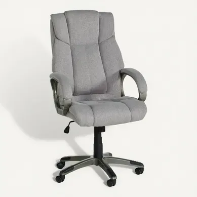 Fauteuil de bureau MARVIN 2 tissu gris vue 3/4