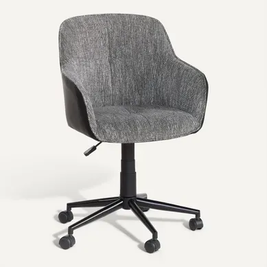 Fauteuil de bureau GAYA gris et noir Fauteuil de bureau GAYA gris et noir vue 3/4