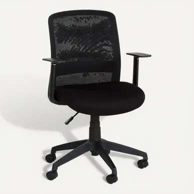 Fauteuil de bureau MATIA noir Fauteuil de bureau MATIA noir vue 3/4