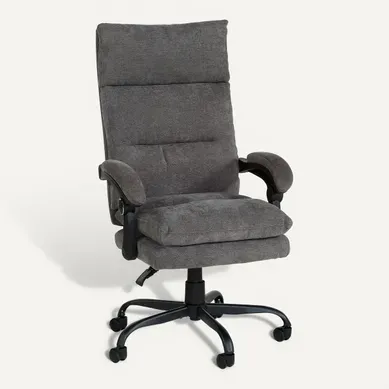 Fauteuil de bureau TERY gris vue 3/4