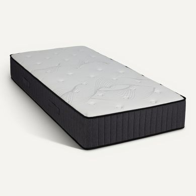 Matelas 90x190 cm ressorts avec 2 cm de mémoire de forme SENZA ép.25 cm Matelas 90x190 cm ressorts avec 2 cm de mémoire de forme SENZA ép.25 cm vue 3/4