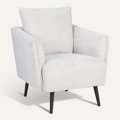 Fauteuil ARCHIE tissu gris clair Fauteuil ARCHIE tissu gris clair vue 3/4